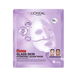 Loreal Paris - Mascarilla facial iluminadora de hidrogel Revitalift Glass Skin