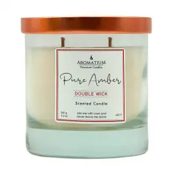 Premium Candles Pure Amber Double Wick