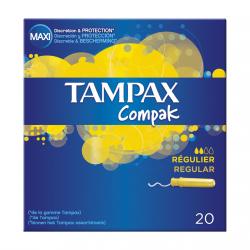 Tampax - 20 Tampones Con Aplicador Compak Regular