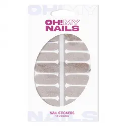 Oh My Nails Stickers Rose Gold Glitter