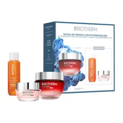 Biotherm - Estuche de regalo Limpieza, Protección Solar y Crema de Noche Visage Feminin Biotherm.