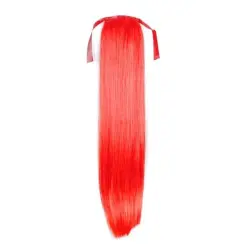 Fashiongirl - Extensiones De Cabello Con Cola De Caballo Con Clip Rojo Fuego - Recto Extensiones de cabello 1 pieces unisex