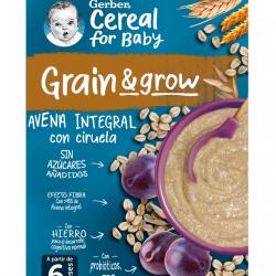 Gerber - Papilla Avena Integral Con Ciruela Desde 6 Meses 250 G