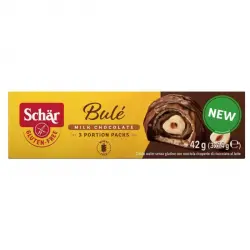 Bulé Barquillos con Avellanas Bañados en Chocolate con Leche Sin Gluten 14 gr