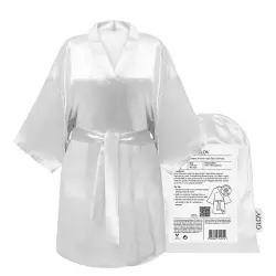 Glov - Bata satén Kimono Style - Blanca