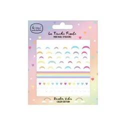 Le Mini Macaron Mini Nail Stickers Rainbow Vibes , 7 gr