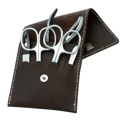 Manicure Pocket Case Range "Mountain Bear", brown, 5 pcs. Set de uñas 1 UN