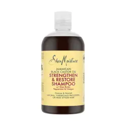 Shea Moisture - Champú Fortalece + Restaura - Aceite de ricino negro de Jamaica