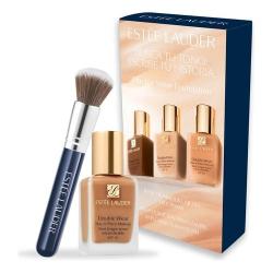 Estee Lauder Double Wear Estuche con Brocha 4N1 SHELL BEIGE Base de Maquillaje