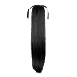 Extensiones De Cabello Con Cola De Caballo Con Clip N.° 1 Negro - Recto Extensiones #1swartz