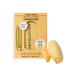 Makeup Revolution - Polvos compactos + Agarre adhesivo para el móvil Powder Pops - Banana