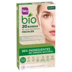 Taky Taky Bandas de Cera Depilatorias Faciales Bio, 20 un