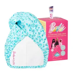 Glov - *Barbie* - Toalla turbante de satén y tela - Blue Panther