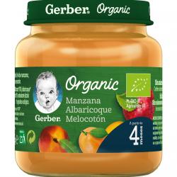 Gerber - Tarrito Organic Manzana Albaricoque Y Melocotón 125 G