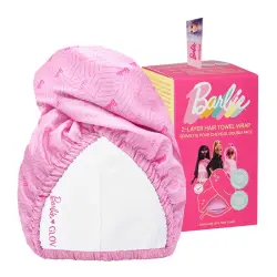 Glov - *Barbie* - Toalla turbante de satén y tela - ZigZak