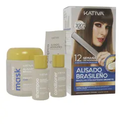 Kativa Profesional Alisado Brasileño Pro Dark lote 6 pz