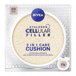 NIVEA - Crema Con Color 3 En 1 Care Cushion Hyaluron Cellular Filler FP 15