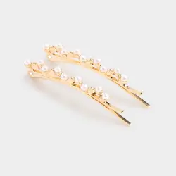 Set 2 Clips De Pelo Perlas Zig Zag Another Love