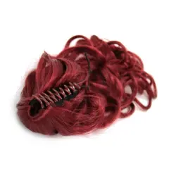 Fashiongirl - Extensiones De Cabello De Cola De Caballo Con Clip #33 Rojo - Rizado Extensiones de cabello 1 pieces Marrón unisex