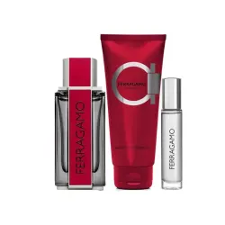 Ferragamo Red Leather Estuche Set de fragancia