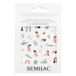 Semilac - Stickers al agua para uñas - 21: Nude Summer
