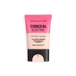 Makeup Revolution - Base de maquillaje Conceal & Define Soft Matte - F0.5C