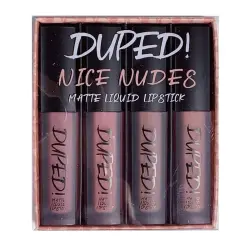 W7 - Set de labiales líquidos mate Duped! - Nice Nudes