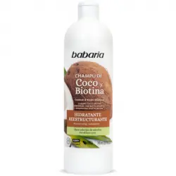 Babaria - Champú hidratante reestructurante de coco y biotina