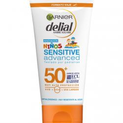 DELIAL - Leche Solar Protectora Sensitive Advanced Para Niños FPS 50+ Formato Viaje 50 Ml Garnier