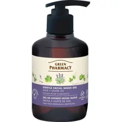 Green Pharmacy - Gel de lavado facial suave para pieles propensas a irritaciones - Salvia