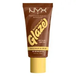 NYX Professional Makeup - Buttermelt Glaze FPS 30 Bases de maquillaje 30 ml 08W - NUTMEG BUTTA