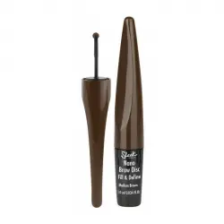 Sleek MakeUP - Gel de cejas Nano Brow Disc Fill & Define - Medium Brown