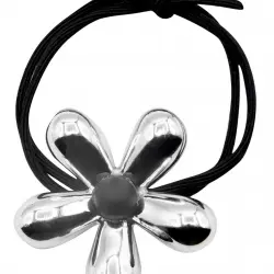 Atelier - Goma Elástica Doble Con Adorno De Flor Metálica Atelier.