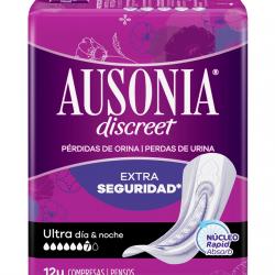 AUSONIA - Compresas Para Pérdidas De Orina Ultra Día Y Noche Discreet