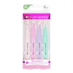 Brushworks - Set de pinzas depilatorias - Pastel