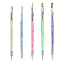 UNIQ - Pinceles Para Uñas Y Herramientas Para Puntear Uñas postizas y diseños de uñas 5 pieces 5 Piezas