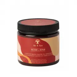 As I Am - Crema de peinado restaura y repara - Aceite de ricino negro de Jamaica