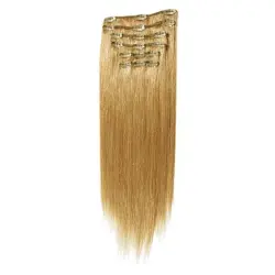 Fashiongirl - Extensiones Con Clip Fashiongirl #60 Rubio Platino - 65 Cm Extensiones de cabello 1 pieces Marrón claro unisex