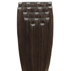 Gold24 - Extensiones Con Clip Gold24 #4 Marrón - 60 Cm Extensiones de cabello 1 pieces Negro unisex