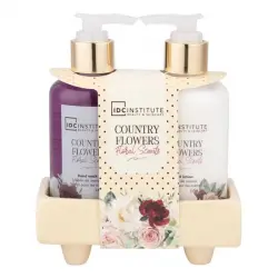 IDC INSTITUTE Country Flowers Duo Manos Set 1 und Set de Baño