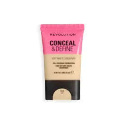 Makeup Revolution - Base de maquillaje Conceal & Define Soft Matte - F2.5NC