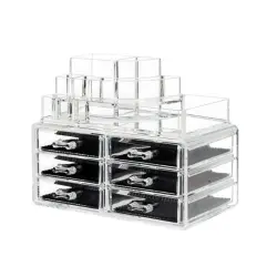 UNIQ - Organizador De Maquillaje Con 6 Cajones Y 18 Compartimentos Organizadores de maquillaje 1 pieces Transparente