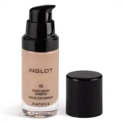 Inglot Maquillaje HD Perfect Coverup Foundation Inglot 74, Claro Frío, 30 ml