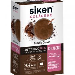 Siken® - 6 Sobres Sustitutivo Colágeno Batido Cacao Siken