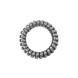 Soho - Gomas Para El Pelo En Espiral Metalizadas Gomas para cabello 3 pieces Plata female