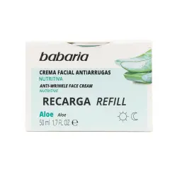 Babaria - Refill crema facial antiarrugas - Aloe vera