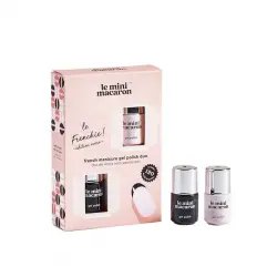 Le Mini Macaron - "Le Frenchie" - Édition noire French manicure gel polish duo Laca de uñas gel 1 pieces 1 Unidad