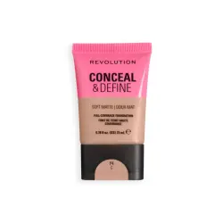 Makeup Revolution - Base de maquillaje Conceal & Define Soft Matte - F4C