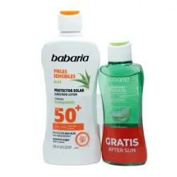 Pack Leche Protectora Sensible SPF50+ + Bálsamo After Sun Efecto Hielo 200 ml