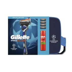 Neceser Champions League Proglide Maquinilla + Recambios + Espuma de Afeitar 200 ml